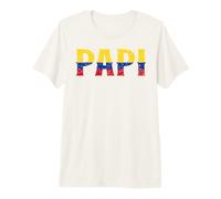 Herren Papi Kolumbianische Flagge Kolumbien Vatertag Patriotischer Stolz Premium T-Shirt