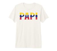 Herren Papi Venezolanische Flagge Venezuela Vatertag Patriotischer Stolz Premium T-Shirt