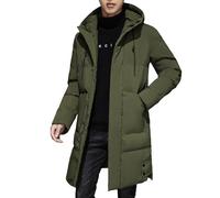 Herren Parka Winterjacke Langer Steppmantel Mit Kapuze - Winterparka Puffermantel Wintermantel FüR MäNner - Einfarbig Mittellang Daunenmantel - Warm Daunenjacke - üBergangsjacke Outdoorjacke