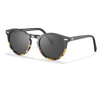 Herren Polarisierte Sonnenbrille Rund Retro mit Etui - Acetat-Frame