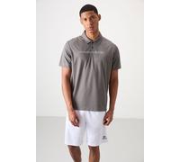Herren Polo Kragen Knopf T-Shirt M