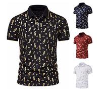 Herren Poloshirt Druck Basic Polohemd Freizeithemd Herren Hemd Regular Fit Poloshirts Kurzarm T Shirts Sommer Men's Polo Shirt Business Casual Menswear Sommerhemd