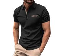 Herren Poloshirt Kurzarm Businesshemden Reißverschluss Muster Drucken Kurzarmshirt Slim-Fit Freizeithemd Männer T-Shirt Sommer Tshirts Poloshirt Herren Kurzarm Baumwolle Herren Poloshirt Kurzarm