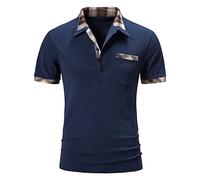 Herren Poloshirt Kurzarm Sommer Polo-Shirt mit Brusttasche Männer Arbeits Poloshirt Regular Fit Golf Polo Basic Freizeit Business Poloshirts Leicht Schnelltrocknend Funktionsshirt