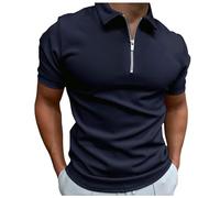 Herren Poloshirt Kurzarm Sommer Rundhals Polo Shirts Regular Fit Freizeithemden Atmungsaktiv Tennis Golf Polo Einfarbig Tshirt Baumwoll T-Shirt Herren Oberteile Männer Modern Klassisches Herren-Top
