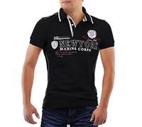 Herren Poloshirt Luxury Shirt Sommer Strand, Größen:S, Farben:Schwarz-2