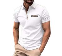 Herren Poloshirt mit Reißverschluss Revers T-Shirt Streetwear Tops Vintage Frühling Sommer Kurzarmshirt Polohemd Baumwoll Polo Polo Tshirt Herren Poloshirt Herren Regular Fit XL Herren Polohemd