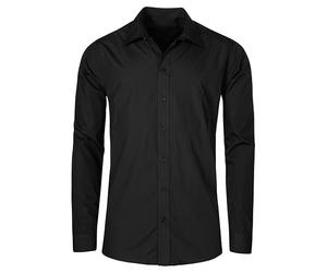 Herren-Popeline-Hemd, langarm | Promodoro Fashion GmbH | Farbe: Schwarz | Größe 5XL - XXXXXL schwarz 1000207977