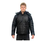 Herren Puffer-Leder-Bomberjacke-Augsburg 4XL