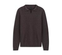 bugatti Strickpullover mit Polokragen in Dunkelbraun, Größe L