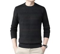Herren Pullover - Herren Rundhals Langarm Slim Fit Pullover Mode Lässig Herren Warmer Pullover,Grün,S