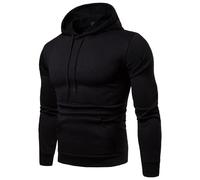 Herren Pullover Hoodie Langarm Kapuzen Sweatshirts mit Taschen Casual Solid Color Hoody Herren Langarm Pullover Hoodie Sweatshirts mit Kängurutaschen Solid Color Hoody einfarbiges Sweatshirt