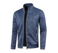 Herren-Pullover mit 1/4-Reißverschluss, Fleece, lässiger Pullover, Langarm-T-Shirt, Stehkragen, einfarbig, Pullover, Sport, Freizeit, Arbeitskleidung, Viertelreißverschluss, leichter Pullover,