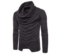 Herren Pullover Schal Kragen Baumwolle Relaxed Fit V-Ausschnitt Kabel Pullover Strickpullover Herren Rollkragenpullover Casual Ribbed Slim Fit Strickpullover High Roll Neck Basic Rollkragenpullover