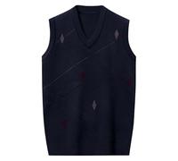 Herren Pullunder Lässig Argyle Trachtenweste Muster V-Ausschnitt Einfarbig Weste Strickweste Herren Strickweste Pulunder Ärmellos Zopfstrick V-Ausschnitt Herren Strickwesten Herren Pullunder