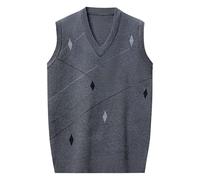 Herren Pullunder Lässig Argyle Trachtenweste Muster V-Ausschnitt Einfarbig Weste Strickweste Herren Strickweste Pulunder Ärmellos Zopfstrick V-Ausschnitt Herren Strickwesten Herren Pullunder