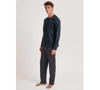 CALIDA Relax Comfy Pyjama, lang Herren, aus 100% Dicker Baumwolle