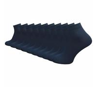 Quarter Socken 100% Baumwolle | Beste Qualität, Perfekte Passform | Kurzsocken Herren (10 Paar) - Blau / 47 - 50