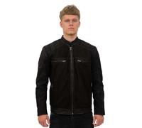 Herren-Racer-Bikerjacke aus Buff-Leder - Wien L