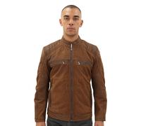 Herren-Racer-Bikerjacke aus Buff-Leder - Wien M