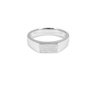 Herren Ring Silber aus 925 Sterling Silber Siegelring eckig handgemachte Fläche minimalistisch hochwertiger Männerschmuck aus Deutschland mit Geschenk-Box (60)