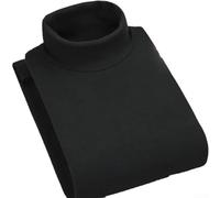 Herren Rollkragenpullover Pullover Langarm für schmale Passform Warm dick Winter Casual Elastizität Top für Herbst Frühling Einfarbig für Pullover Unterhemd (2XL Schwarz)