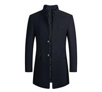 Herren Sakko Sportlich Anzugjacke Slim Fit Business Blazer Elegante Luxus Freizeit Jackett Business Stehkragen Wollmantel Sakko für Hochzeit Party Festlich Abschlussball