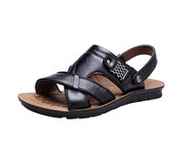 Herren Sandalen Sommer Outdoor Sandalen Herren 44 Hiking Sandals Men Weich Rutschfeste Sohlen Wandersandalen Herren Trekkingschuhe Herren Leder Beach Sandals Ergonomic Pantoletten 43