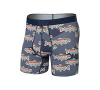 Herren Saxx Quest Quick Dry Mesh Boxer Brief Fliege Mosaik Forelle-Maritim M
