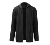 Herren Schalkragen Cardigan Rippstrick Pullover Mantel Strickjacke Lang Revers Strick Sweatjacke Cardigan Winter Frühling Freizeitjacke Elegant Strickjacke Cardigan Warmer Strickmantel L