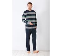 hajo Herren Schlafanzug mit Bündchen, Klima-Komfort, Graphit, 54