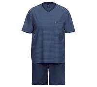 AMMANN - Schlafanzug mit V-Ausschnitt - kurz Blau 50
