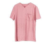 Herren Schlafanzug Kurz Pyjama V-Ausschnitt Nightwear Nachtwäsche Kurzarm T-Shirt Schlafanzug Herren Pyjama Tops Weich Atmungsaktiv Nachthemd Knielang Nachtshirts Kurzarm Nachtwäsche Lounge Wear