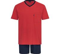 Herren Schlafanzug kurz Rot 52