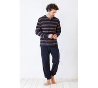 Herren Schlafanzug mit Bündchen Frottee