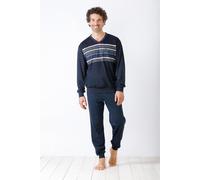 Herren Schlafanzug mit Bündchen Klima Komfort® DAS ORIGINAL Single Jersey