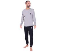 Herren-Schlafanzug, offizieller Liverpool Football Club, lang, Grau, grau, XL