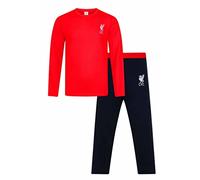Herren-Schlafanzug, offizieller Liverpool Football Club, lang, Rot, rot, XL