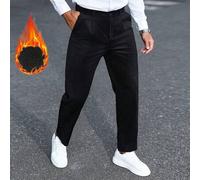 Herren schlichte einfache Lässig Cordhose, hochgeschnittene schwarze Hose, schmal geschnittene elastische Hose für den täglichen Freizeitbereich, Woch