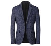 Herren Schmal Geschnittener Stretch Blazer mit Langen Ärmeln und Knopfleiste vorne Anzugjacke Sakko Herren Regular Fit Jacke Herren Übergangsjacke Business Casual Sakkos Für Herren Beige