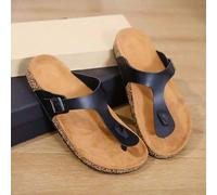Herren Schnallen Strandpantoffeln, Mode Strandschuhe, Zehentrenner, Outdoor Pantoffeln, leichte rutschfeste Freizeitschuhe, einfarbige Sommersandalen,