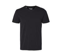 Selected Homme T-Shirt NEW PIMA – Herren, Rundhals Kurzarm, 95% Baumwolle/5% Elasthan – Schwarz S