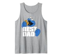 Herren Sesame Street Father's Day Cookie Monster Best Dad Tank Top
