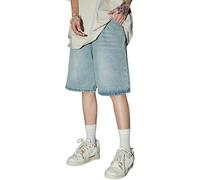 Herren-Shorts Baggy Kurze Jeans Jungs Baggy Jeans Jorts Baggy Fit Jeans Shorts Y2K Bermuda Shorts Straßentanz Shorts Freizeitshorts für Herren