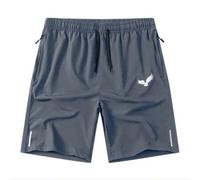 Herren Shorts mit Adler-Muster, Kordelzug Taille, Reißverschlusstaschen