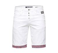 Herren Shorts Rusty Neal Jeansshorts Bermuda Jeans Kurze Hose Stretch Cargo Karo Blue Used Slim Fit, Größe:L, Shorts:13615
