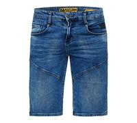 Herren Shorts Rusty Neal Jeansshorts Bermuda Jeans Kurze Hose Stretch Cargo Karo Blue Used Slim Fit, Größe:M, Shorts:13612