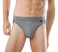 Herren Slip 3er Pack mit Softbund und Streifen, Gr. 6 (Large), Grau (203 Anthrazit)