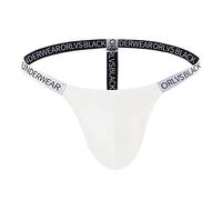 Herren Slip Microfaser Slip Männer Slip String Tanga Sport Unterwäsche Bequeme Weiche Tangaslip Low-Rise Sportunterwäsche Weiß XXL