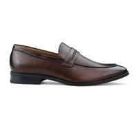 Herren Slip-On Loafers Braun Ledergefüttert Elegante Schuhe EU46